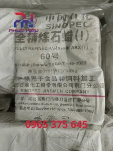 Sản phẩm Sap Fully Refined Paraffin Wax 60 Jingmen 225x300 — Hóa Chất Công Nghiệp - Công Ty TNHH Hóa Chất Công Nghiệp Phúc Hiếu — MST 0110725898