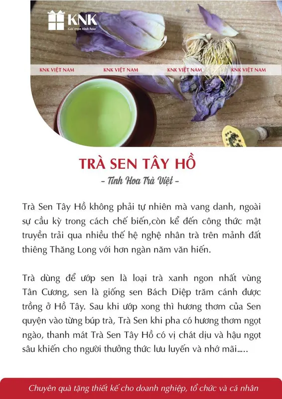 Sản phẩm tra sen — Quà tặng KNK Việt Nam- Công Ty Cổ Phần Thương Mại KNK Việt Nam — MST 0110729797