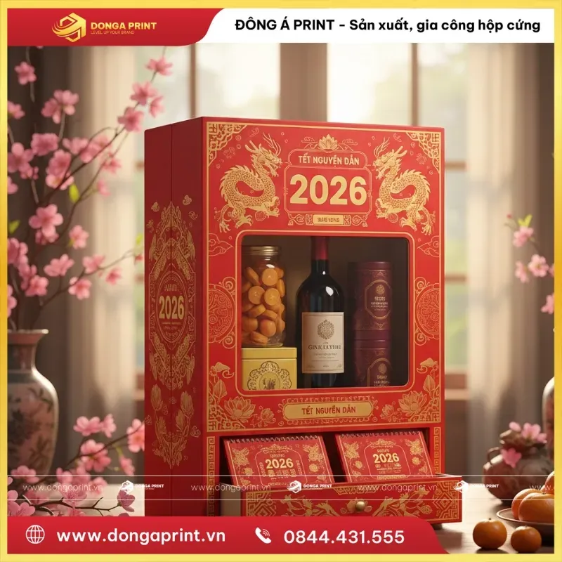 Sản phẩm hop qua tet kem lich 7 — Công Ty TNHH In ấn Và Sản Xuất Đông á — MST 0110834576