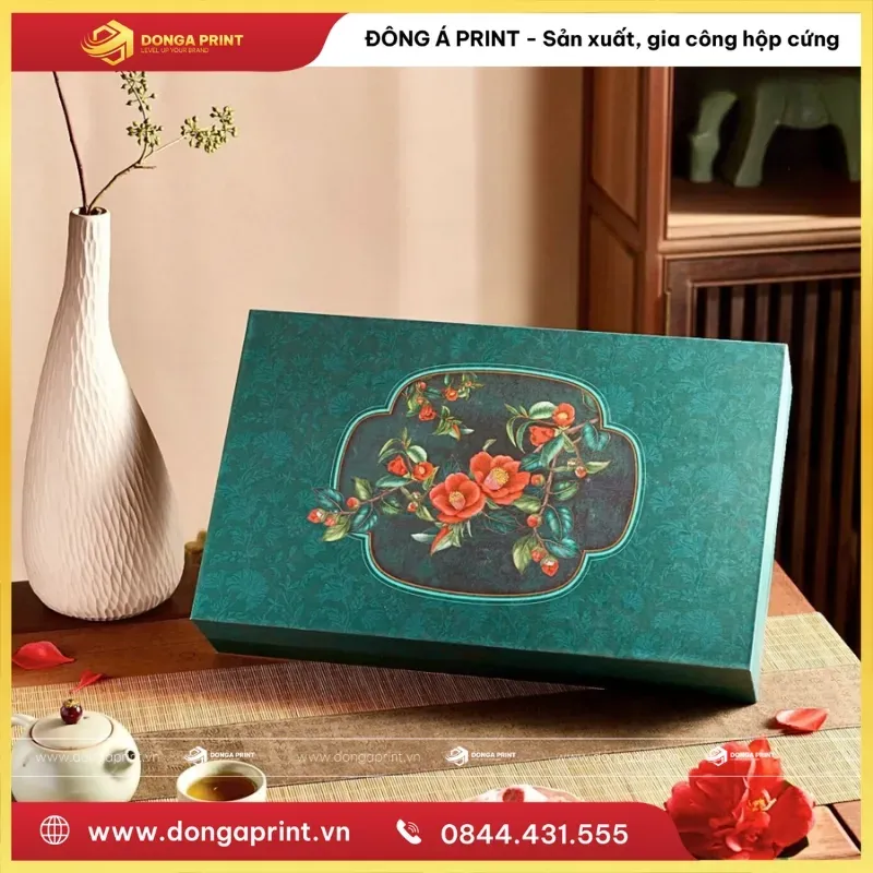 Sản phẩm hop qua tet mau xanh 5 — Công Ty TNHH In ấn Và Sản Xuất Đông á — MST 0110834576