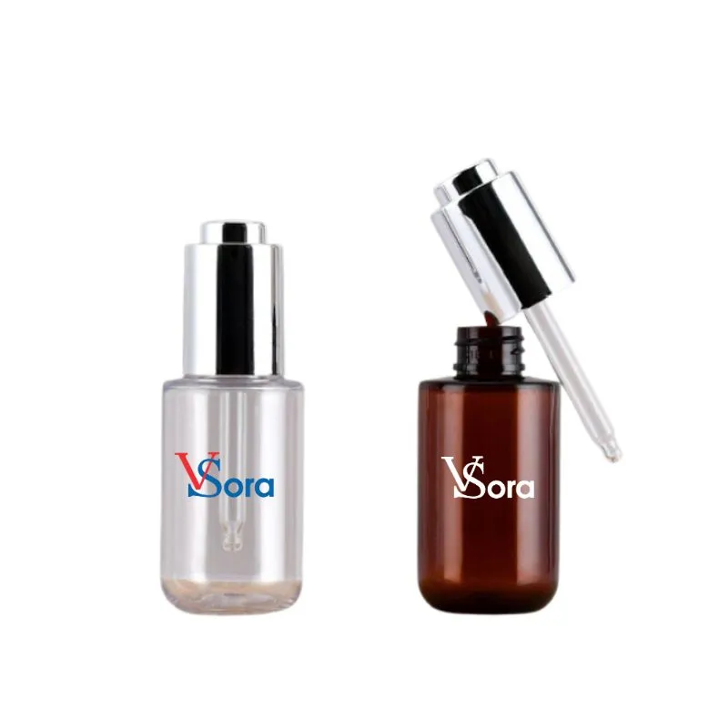 Sản phẩm Chai tinh dau PET 50ml nho giot mau trang nau 3 — Công Ty Cổ Phần Bao Bì VSORA — MST 0110931731