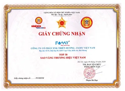 Sản phẩm top 30 sao vang thuong hieu viet nam — Máy Lọc Nước Famy - Công Ty Cổ Phần Xuất Nhập Khẩu Thiên Dương — MST 0200761900