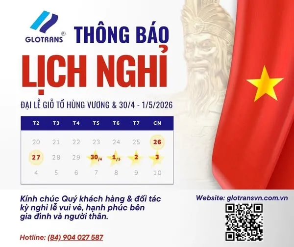 Sản phẩm thong bao nghi le 2026 vn — Công Ty TNHH Vận Tải Và Tiếp Vận Toàn Cầu — MST 0200968937