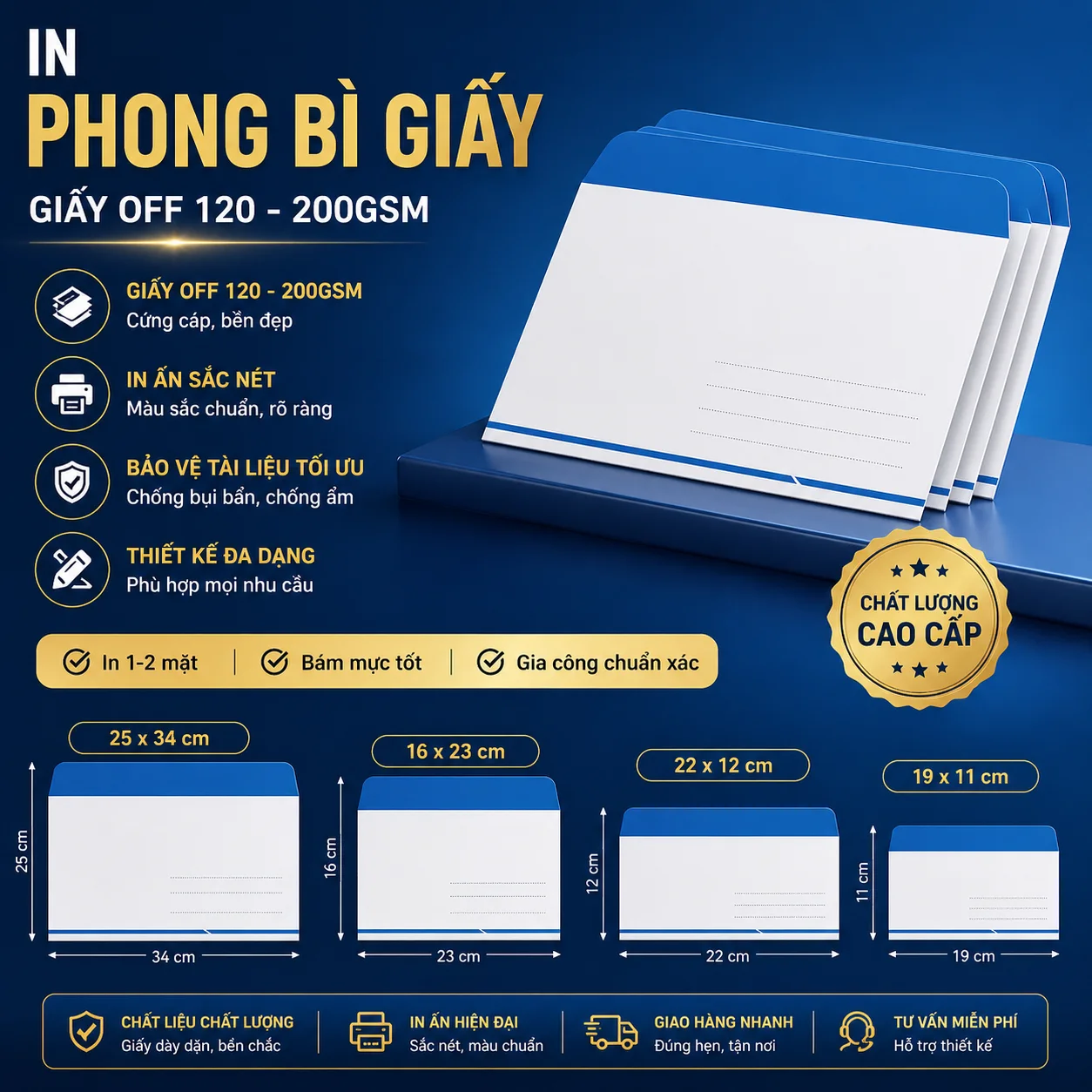 Sản phẩm in phong bi — In Hoàng Gia - Công Ty CP Phát Triển Quốc Tế Nguồn Nhân Lực — MST 0201034513