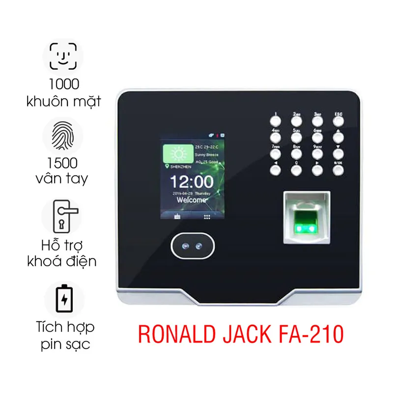 Sản phẩm may cham cong khuon mat van tay ronald jack fa 210 1 — Công Ty Cổ Phần Phát Triển Công Nghệ Tín Nghĩa — MST 0201171735