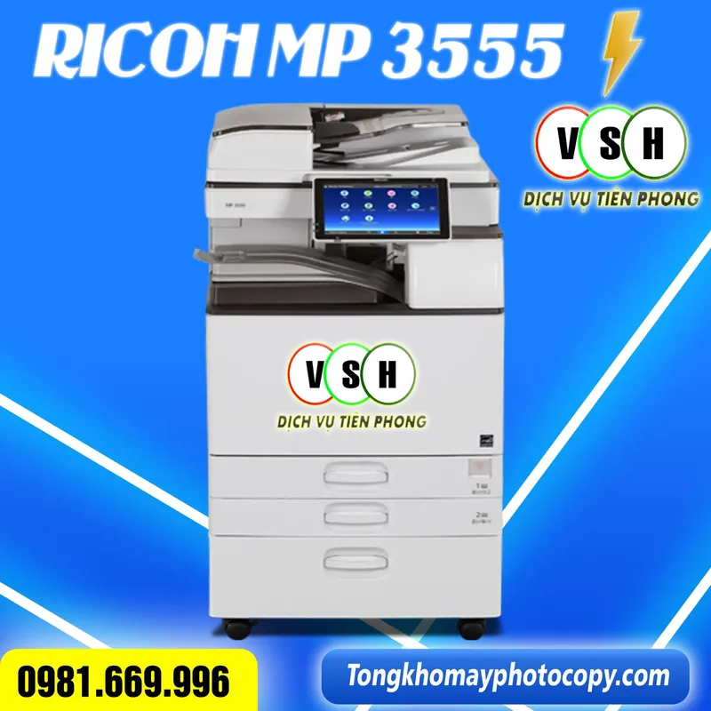 Sản phẩm may photocopy ricoh MP 3555 — Máy Móc Thiết Bị Văn Phòng - Công Ty TNHH Công Nghệ Việt Số Hóa — MST 0201257975