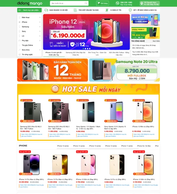 Sản phẩm 5200didongmango — Công Ty Cổ Phần Giải Pháp Phần Mềm Trực Tuyến Việt Nam — MST 0201307390