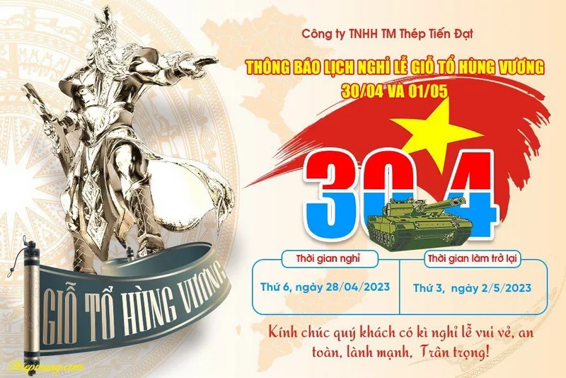 Sản phẩm lich nghi le 30 4 — Công Ty TNHH Thương Mại Thép Tiến Đạt — MST 0201359737