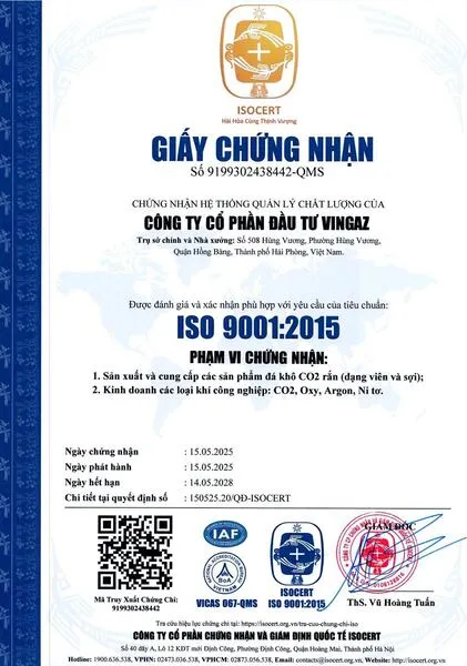 Sản phẩm 2088gcn dau tu vingaz 22000 9001 hinh anh 3 jpg — Đá Khô Vingaz - Công Ty Cổ Phần Đầu Tư Vingaz — MST 0201815429