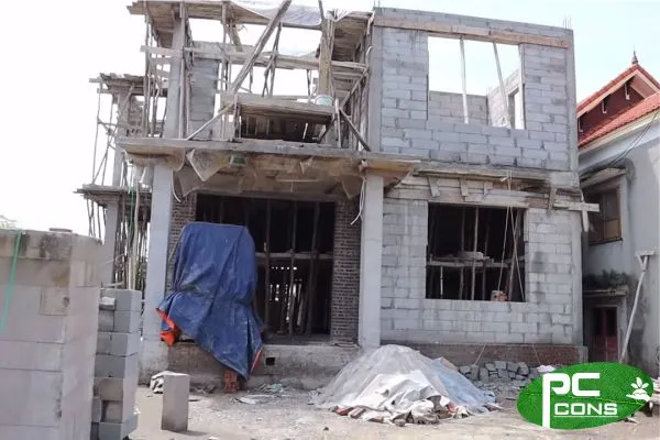 Sản phẩm Ngoi nha xay ket hop gach do va gach be tong khi chung ap — Công Ty TNHH Sản Xuất Thương Mại Phước Chi — MST 0201903019