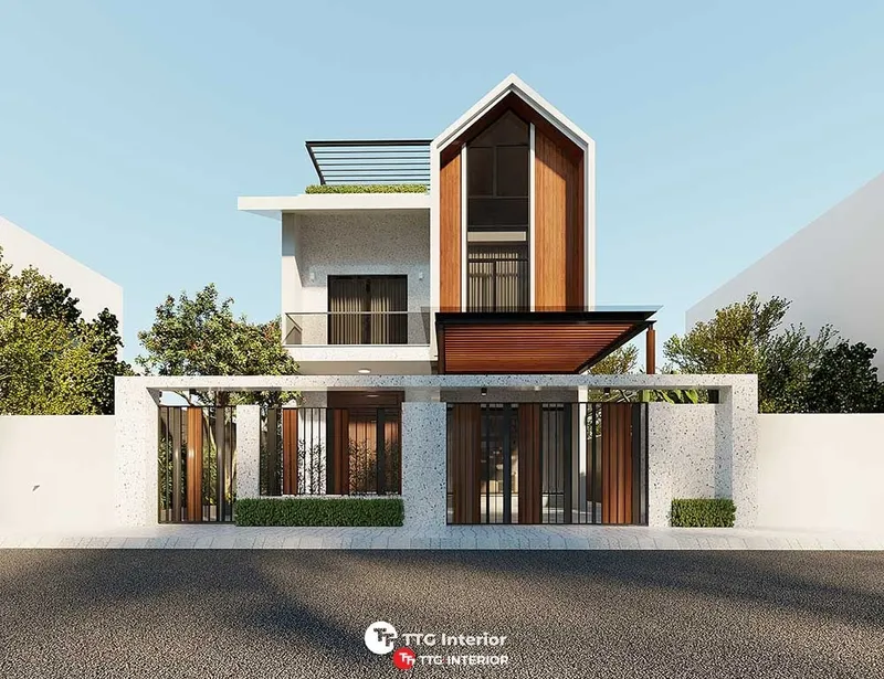 Sản phẩm mau thiet ke nha pho 6x20m hai phong hien dai — Công Ty Cổ Phần Nội Thất Và Xây Dựng TTG — MST 0202020513