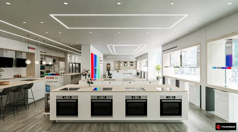 Sản phẩm thiet ke noi that showroom bosch cao cap 23 — Công Ty Cổ Phần Nội Thất Và Xây Dựng TTG — MST 0202020513