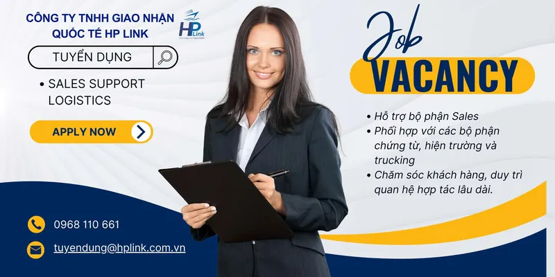 Sản phẩm TUYEN DUNG HO TRO SALES — Công Ty TNHH Giao Nhận Quốc Tế HP LINK — MST 0202022704