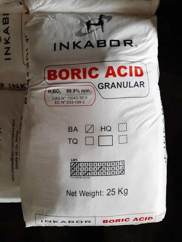 Sản phẩm boric peru rotated — Công Ty Cổ Phần Hóa Chất Vật Liệu Điện Thành Phố Hồ Chí Minh — MST 0300547026