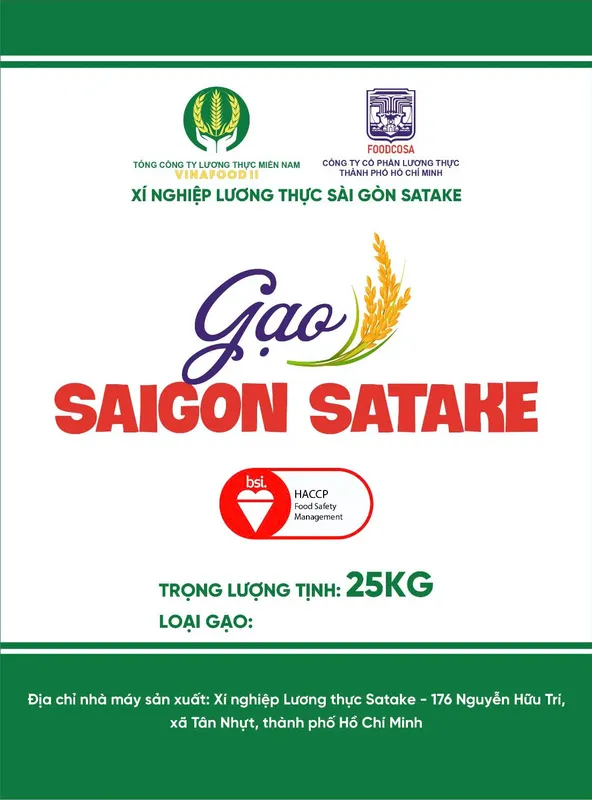 Sản phẩm gao saigon satake — Gạo Foodcosa - Công Ty CP Lương Thực Thành Phố Hồ Chí Minh — MST 0300559014