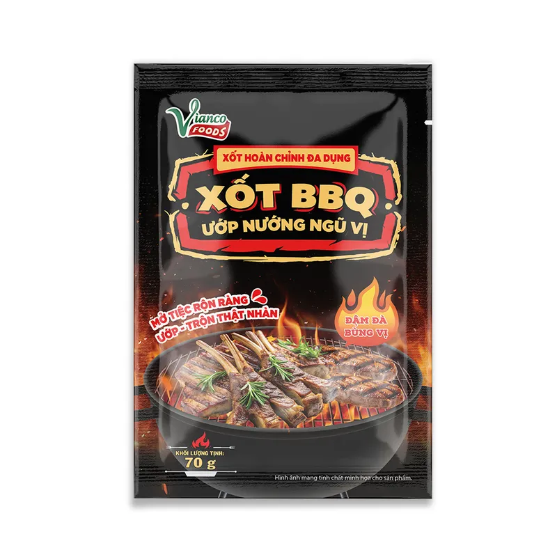 Sản phẩm XOT BBQ UOP NUONG NGU VI XOT DA DUNG HOAN CHINH 70 GR MT — Gia Vị Vianco - Xí Nghiệp Liên Doanh Vianco LTD — MST 0300833669