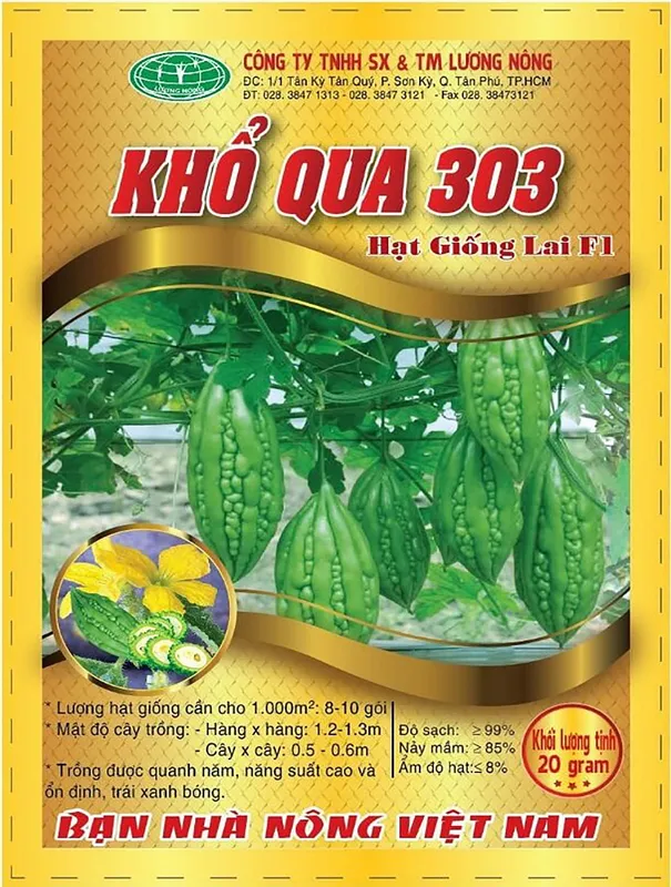 Sản phẩm Khổ qua 303 hạt giống lai F1 scaled — Công Ty TNHH Sản Xuất Thương Mại Lương Nông — MST 0300970351