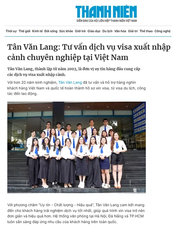 Sản phẩm bao thanh nien noi ve tan van lang — Công Ty Cổ Phần Dịch Vụ Du Lịch Và Thương Mại Tân Văn Lang — MST 0300977533