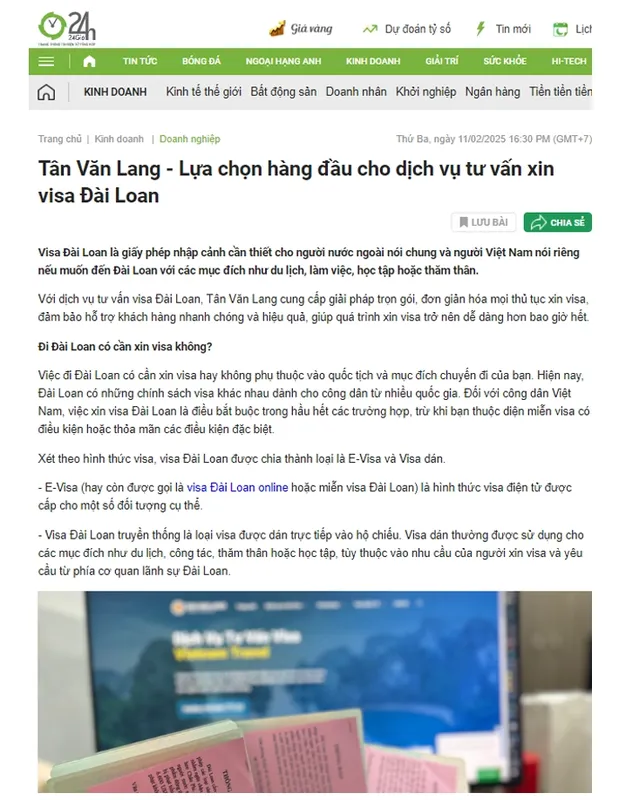 Sản phẩm tan van lang bao 24h — Công Ty Cổ Phần Dịch Vụ Du Lịch Và Thương Mại Tân Văn Lang — MST 0300977533