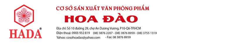 Sản phẩm 14126 — Cơ Sở Sản Xuất Và Kinh Doanh Dụng Cụ Học Sinh Văn Phòng Phẩm Hoa Đào (HADA) — MST 0301040775