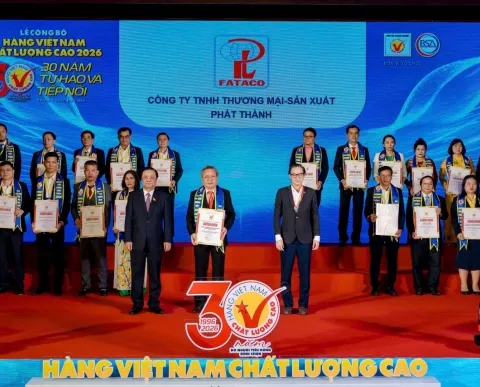 Sản phẩm 480x387 fataco tai le cong bo hvnclc 2026 1775034721 — Nhựa Phát Thành - Công Ty TNHH Thương Mại Sản Xuất Phát Thành — MST 0301183004