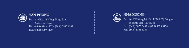 Sản phẩm footer TP VN ok — Công Ty Trách Nhiệm Hữu Hạn Một Thành Viên Dệt - Nhuộm - In Bông & May Mặc Tường
Phát — MST 0301339893