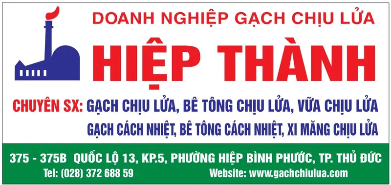 Sản phẩm 15434 — Doanh Nghiệp Tư Nhân Gạch Và Bột Chịu Lửa Hiệp Thành -
Công Ty TNHH Vật Liệu Chịu Lửa Hiệp Thành — MST 0301430327