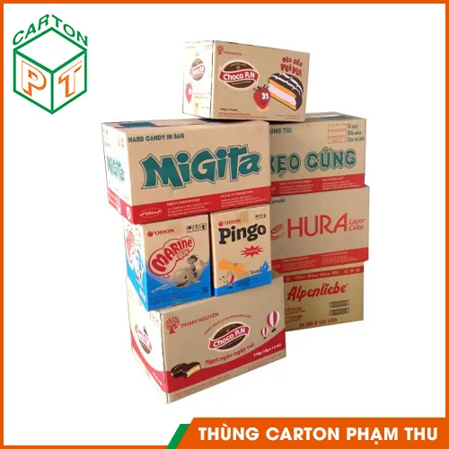 Sản phẩm ThÃ¹ng bÃ¡nh káº¹o — Thùng Carton Phạm Thu - Công Ty TNHH Sản Xuất Thương Mại Phạm Thu — MST 0301624280
