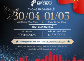 Sản phẩm [336x245 cr]mcp nghi le 30 4 va 1 5_1 — Bao Bì Kim Loại Mỹ Châu - Công Ty Cổ Phần In Và Bao Bì Mỹ Châu — MST 0301671386