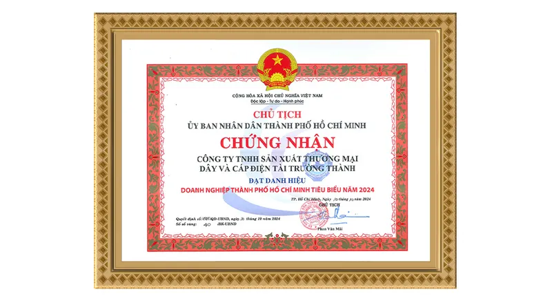 Sản phẩm doanh nghiep tieu bieu tphcm 2024 homepage v1 — Dây Cáp Điện TTT - Công Ty TNHH SX TM Dây Và Cáp Điện Tài Trường Thành — MST 0301753889