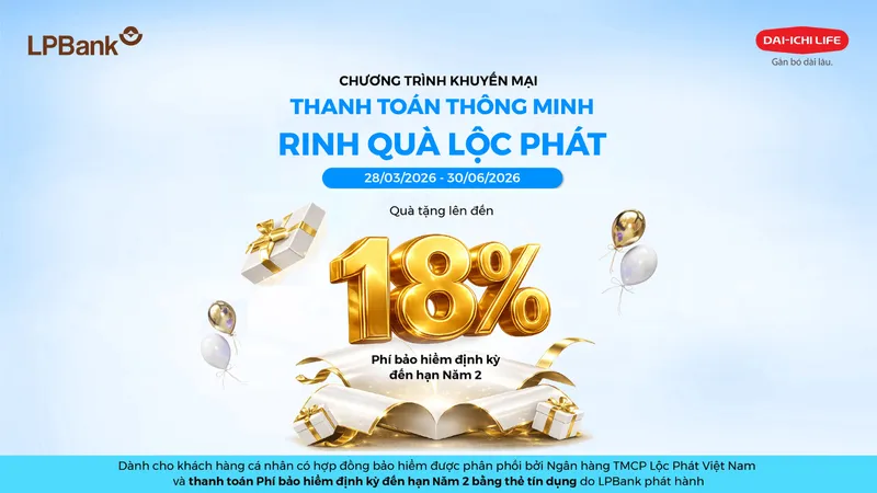 Sản phẩm CTKM LPB RYP Y2 — Dai-Ichi Life Việt Nam - Cty TNHH Bảo Hiểm Nhân Thọ-Cn Cần Thơ — MST 0301851276