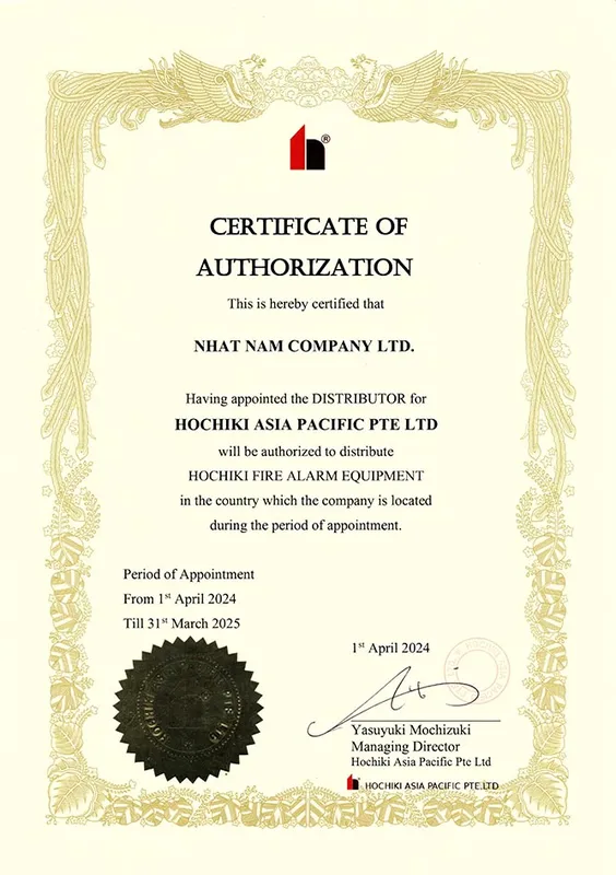 Sản phẩm hochiki20242025s — Công Ty TNHH Nhật Nam — MST 0301954810
