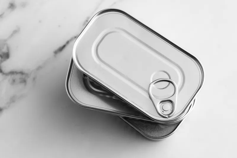 Sản phẩm top view stack silver tin cans — Công Ty TNHH Bao Bì Saha Dharawat — MST 0302048449