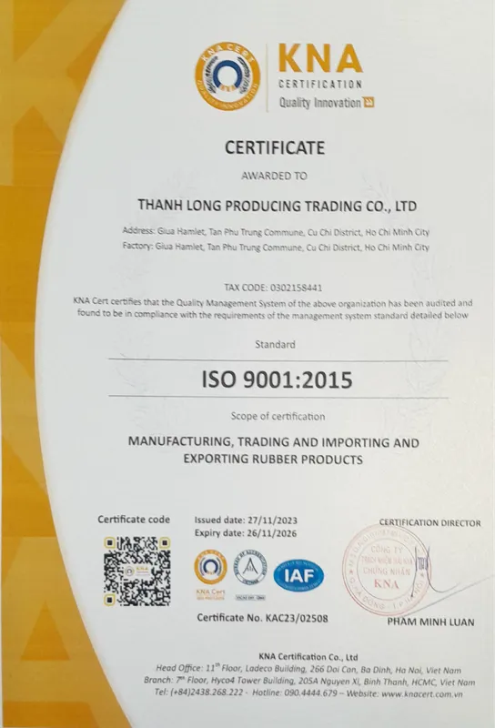 Sản phẩm a0a29f6f1c02b2374bc83a544a90f289 — Cao Su Thành Long - Công Ty TNHH Sản Xuất Thương Mại Thành Long — MST 0302158441