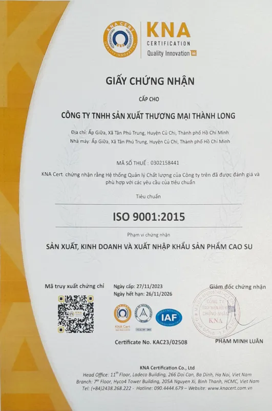 Sản phẩm c10c94c203a60b9cce7c78c1c9d592bc — Cao Su Thành Long - Công Ty TNHH Sản Xuất Thương Mại Thành Long — MST 0302158441