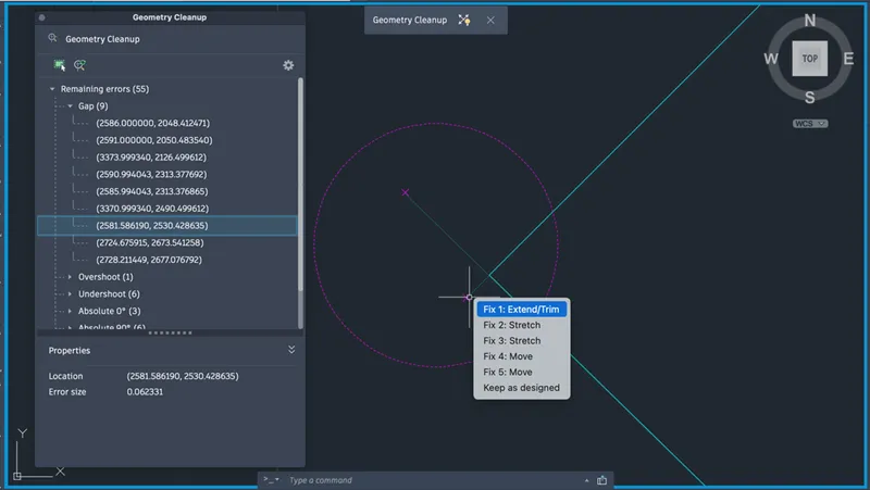 Sản phẩm geometry cleanup — Công Ty Cổ Phần Phát Triển Kỹ Thuật Và TM Tân Đức — MST 0302560382