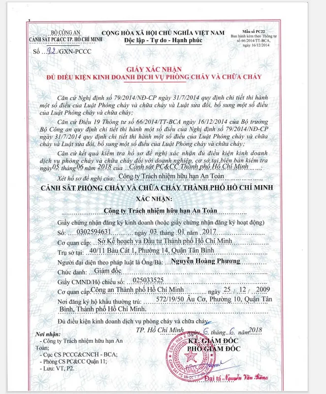 Sản phẩm con — Phòng Cháy Chữa Cháy An Toàn - Công Ty TNHH An Toàn — MST 0302594631