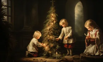Sản phẩm vietnampuzzle_Christ child_and_2_children_with_christmas_tree 335x200h — Đồ chơi Trẻ Em Tia Sáng - Công Ty TNHH Sản Xuất - Thương Mại & Dịch Vụ Tia Sáng — MST 0302845645