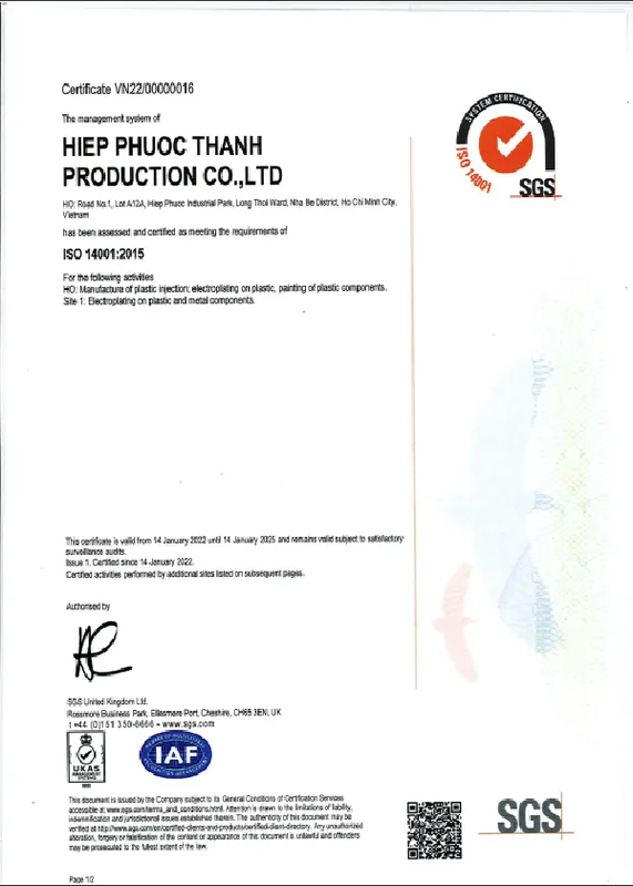 Sản phẩm CN3 — Xi Mạ, Sơn Nhựa - Công Ty TNHH Sản Xuất Hiệp Phước Thành — MST 0302981380