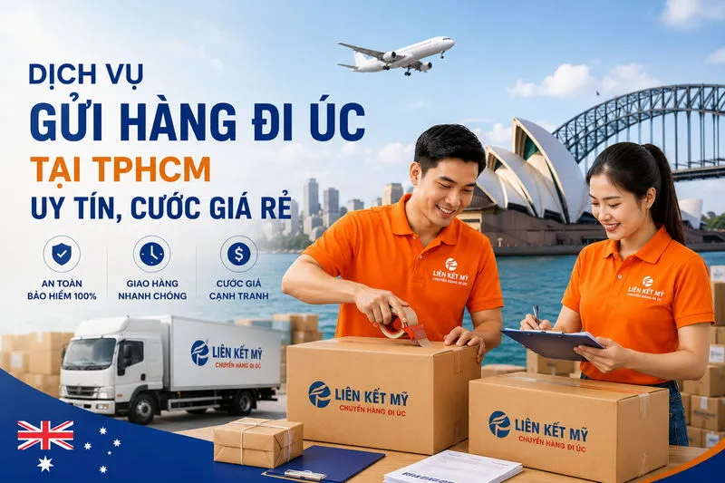 Sản phẩm dich vu gui hang di uc 1 — Công Ty TNHH Giao Nhận Vận Tải Liên Kết Mỹ — MST 0303035925