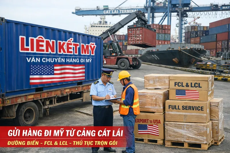 Sản phẩm Gui hang di My tu cang Cat Lai 2 — Công Ty TNHH Giao Nhận Vận Tải Liên Kết Mỹ — MST 0303035925