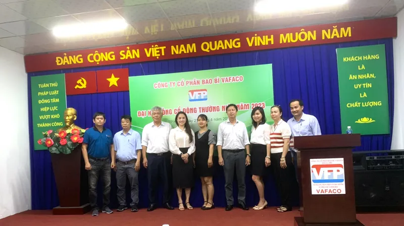 Sản phẩm DHCD Bao bi Vafaco 2023 — Tổng Công Ty Văn Hóa Sài Gòn — MST 0303158155