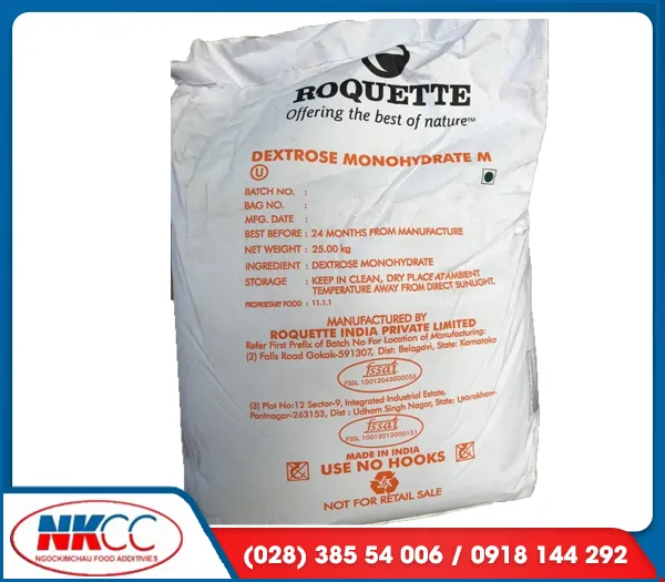 Sản phẩm Dextrose Monohydrate M (Roquette) — Phụ Gia Thực Phẩm Ngọc Kim Châu - Công Ty TNHH Thương Mại Ngọc Kim Châu — MST 0303186191
