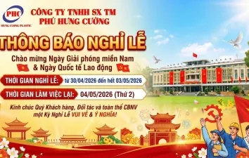Sản phẩm thong bao nghi le 30 04 7951 — Nhựa Phú Hưng Cường - Công Ty TNHH Sản Xuất Thương Mại Phú Hưng Cường — MST 0303224432