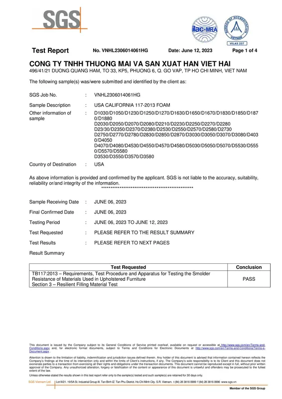 Sản phẩm 3. TB 117 2013 VNHL2306014061HG 06 06 2023 hnh nh 0 — Công Ty TNHH Thương Mại & Sản Xuất Hàn Việt Hải — MST 0303379563