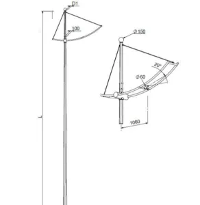 Sản phẩm cot thep canh buom don qcv 02 292x300 — Đèn Quốc Cường Việt - Công Ty TNHH Điện Quốc Cường Việt — MST 0303416173