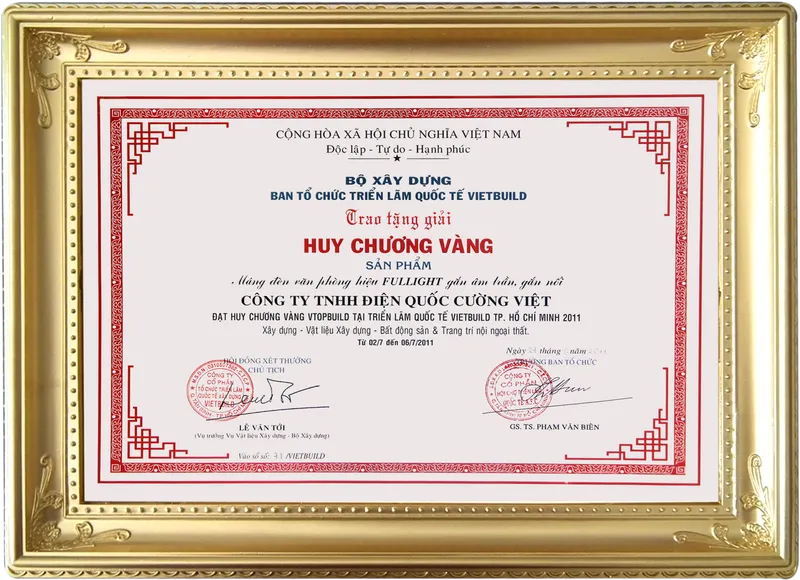 Sản phẩm Huy Chuong QCV 5 — Đèn Quốc Cường Việt - Công Ty TNHH Điện Quốc Cường Việt — MST 0303416173