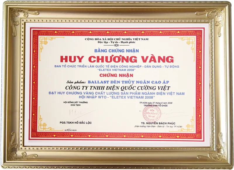 Sản phẩm Huy Chuong QCV 6 — Đèn Quốc Cường Việt - Công Ty TNHH Điện Quốc Cường Việt — MST 0303416173