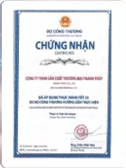 Sản phẩm cert 02 — Công Ty TNHH Sản Xuất Thương Mại Thanh Thủy — MST 0303433122