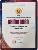 Sản phẩm cert01 — Công Ty TNHH Sản Xuất Thương Mại Thanh Thủy — MST 0303433122